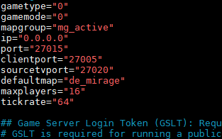 LinuxGSM Config
